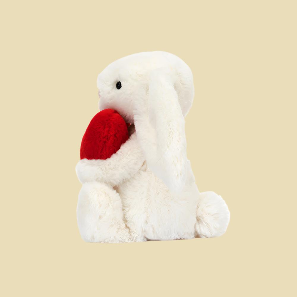 Bashful Red Love Heart Bunny 1